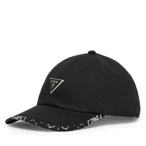 Czapka z daszkiem Guess. Czarne czapki Guess, z aplikacjami. Za 144,99 zł.