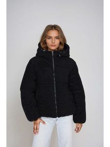 Steve Madden Kurtka zimowa w kolorze czarnym rozmiar: M. Czarne kurtki Steve Madden, na zimę, m, bez wzorów, z puchu, bez kaptura. Za 208,83 zł.