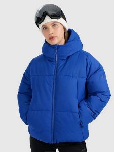 4F Kurtka narciarska w kolorze granatowym rozmiar: L. Niebieskie kurtki sportowe 4f, l, bez wzorów, bez kaptura, narciarskie. Za 309,65 zł.