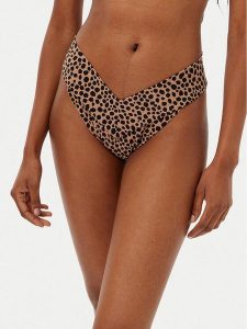 MICHAEL Michael Kors Dół od bikini MM54114 Beżowy. Brązowe bikini MICHAEL Michael Kors, bez wzorów, z syntetyku. Za 269,99 zł.