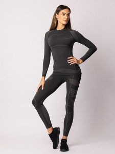 Spaio Legginsy termiczne "Thermo-Evo" w kolorze szaro-antracytowym rozmiar: XL. Czarne legginsy Spaio, xl, bez wzorów, z materiału, outdoorowe. Za 130,99 zł.