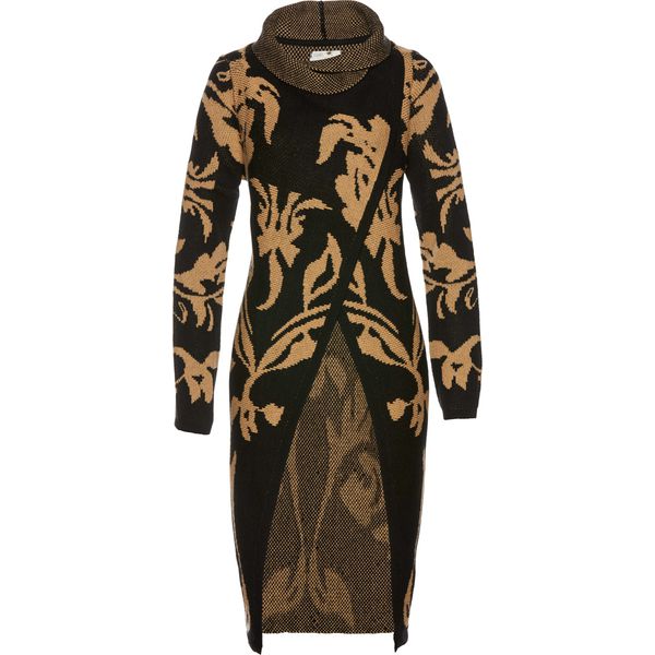 Płaszcz dzianinowy. Czarne płaszcze bonprix, bez wzorów, z dzianiny, bez kaptura. Za 147,99 zł.