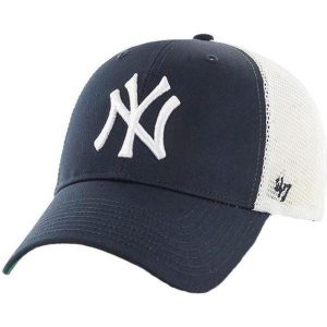 Czapka z daszkiem - Branson - New York Yankees - Regulowana - Dla dorosłych. Niebieskie czapki 47 Brand, bez wzorów, sportowe. Za 89,99 zł.