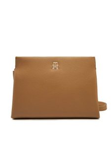 Tommy Hilfiger Torebka Th Legacy Mini Crossover AW0AW17225 Brązowy. Brązowe listonoszki TOMMY HILFIGER, bez wzorów, ze skóry, bez dodatków. Za 299,99 zł.