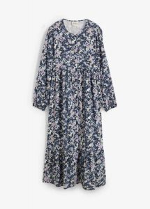 Sukienka koszulowa z lejącej wiskozy. Niebieskie sukienki bonprix, bez wzorów, z wiskozy, eleganckie, bez kołnierzyka, bez ramiączek, koszulowe. Za 147,99 zł.