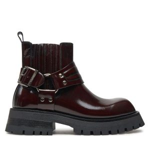 Botki Bronx. Czarne botki Bronx, bez wzorów, bez obcasa, na płaskiej podeszwie, bez zapięcia. Za 599,99 zł.