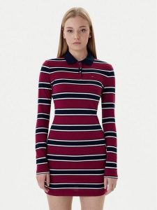 Tommy Jeans Sukienka codzienna DW0DW21901 Czerwony Regular Fit. Czerwone kombinezony Tommy Jeans, na co dzień, xxs, bez wzorów, z bawełny, bez kołnierzyka, bez ramiączek, proste. Za 329,99 zł.