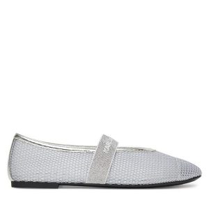 Baleriny KARL LAGERFELD. Szare balerinki KARL LAGERFELD, bez wzorów, bez obcasa, bez zapięcia. Za 419,99 zł.