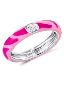 Les Favorites Srebrny pierścionek z cyrkoniami rozmiar: 52. Różowe pierścionki Les Favorites, z cyrkonią, srebrne. Za 136,13 zł.