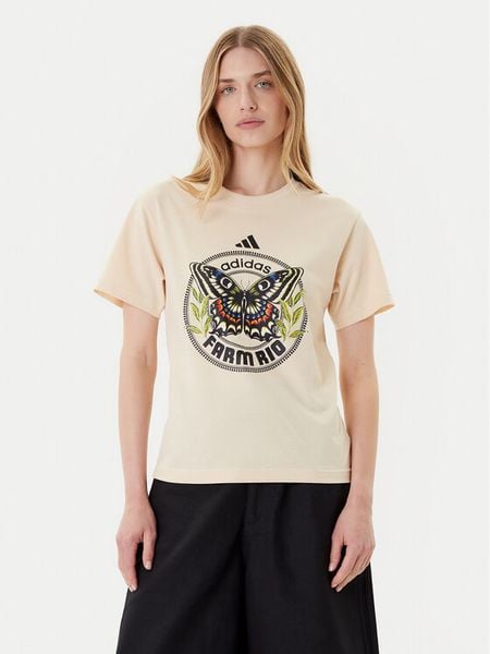 Adidas T-Shirt FARM Graphic JL8614 Beżowy Regular Fit. Brązowe t-shirty ADIDAS, m, bez wzorów, z bawełny, bez kołnierzyka, bez ramiączek. Za 109,99 zł.