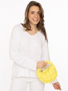 Zwillingsherz Torebka w kolorze żółtym - 22 x 20 cm rozmiar: onesize. Żółte shopper bag Zwillingsherz, bez wzorów, z materiału, pikowane, bez dodatków. Za 60,99 zł.