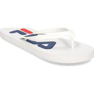 Japonki damskie Fila Troy Slipper. Białe klapki Fila, bez wzorów, z materiału, bez obcasa. Za 96,00 zł.