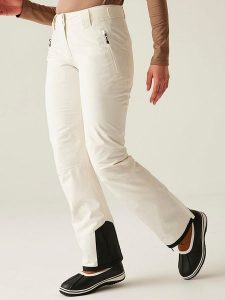 Dare 2b Spodnie narciarskie "Diminish" w kolorze kremowym rozmiar: 34. Brązowe spodnie dresowe Dare 2b, m, bez wzorów. Za 210,32 zł.