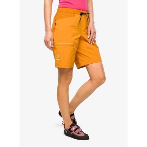 Spodenki wspinaczkowe damskie Haglofs ROC Lite Standart Shorts. Brązowe szorty Haglöfs, bez wzorów, sportowe. W wyprzedaży za 236,20 zł.