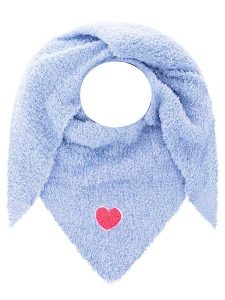 Zwillingsherz Chusta trójkątna "Heart Patch" w kolorze błękitnym - 208 x 80 cm rozmiar: onesize. Niebieskie apaszki i chusty Zwillingsherz, bez wzorów, z materiału. Za 82,95 zł.