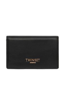 TWINSET Portfel 252TL8013 Czarny. Czarne portfele Twinset, bez wzorów, ze skóry. Za 359,99 zł.