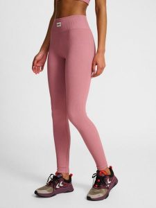 Damskie legginsy bezszwowe Hummel Pulse. Niebieskie legginsy Hummel, z aplikacjami, z dzianiny. Za 131,00 zł.