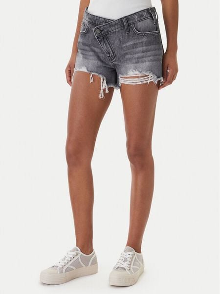 Guess Jeans Szorty jeansowe W6GDZ8 D6572 Szary Regular Fit. Szare szorty Guess Jeans, z aplikacjami, z bawełny. Za 349,99 zł.