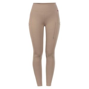 Damskie legginsy jeździeckie z pełną przyczepnością Cavallo Leah. Brązowe legginsy CAVALLO, bez wzorów, z materiału, długie. Za 343,00 zł.