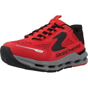Buty SKECHERS GLIDE STEP PLUS VISTA LANE Czerwony. Czerwone buty trekkingowe Skechers, z syntetyku, bez zapięcia. Za 279,99 zł.