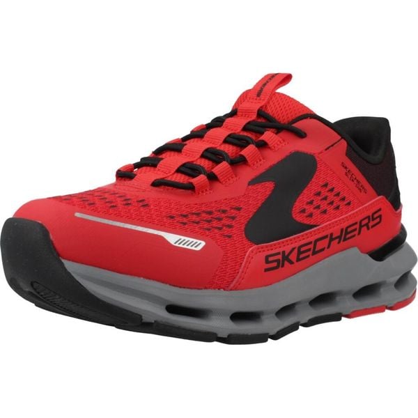Buty SKECHERS GLIDE STEP PLUS VISTA LANE Czerwony. Czerwone buty trekkingowe Skechers, z syntetyku, bez zapięcia. Za 280,99 zł.