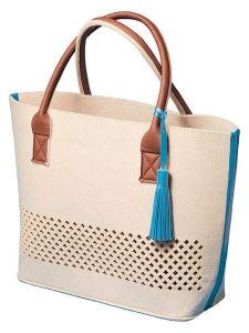 LEONARDO Shopper bag w kolorze kremowo-turkusowym - 49 x 34 x 17 cm rozmiar: onesize. Brązowe shopper bag Leonardo, bez wzorów, z materiału, bez dodatków. Za 131,43 zł.