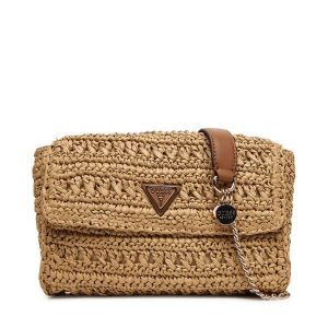 Torebka Guess. Brązowe torebki klasyczne Guess, z aplikacjami, bez dodatków. Za 389,99 zł.