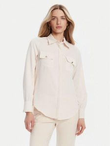 Rinascimento Koszula CFC0125777003 Beżowy Regular Fit. Brązowe koszule Rinascimento, m, bez wzorów, z syntetyku, bez kołnierzyka, bez ramiączek. Za 309,99 zł.