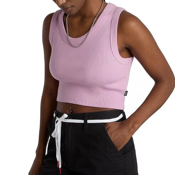 Koszulki Vans Model Drew Rib Tank Kolor Rose. Czerwone koszulki sportowe Vans, bez wzorów, z tkaniny, bez ramiączek. W wyprzedaży za 107,60 zł.