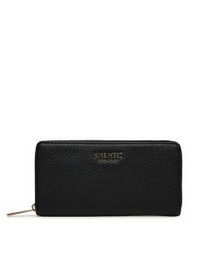 Nine West Portfel CEO-NW-W1-002-AW26 Czarny. Czarne portfele Nine West, bez wzorów, z materiału. Za 79,99 zł.