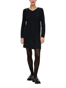 S.Oliver Sukienka dzianinowa w kolorze czarnym rozmiar: L. Czarne sukienki s.Oliver, l, bez wzorów, z dzianiny, bez kołnierzyka, bez ramiączek, midi. Za 260,99 zł.