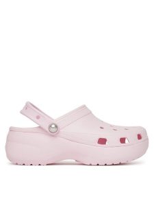 Crocs Klapki Classic Platform Pearl Clog 211231 Różowy. Czerwone klapki Crocs, bez wzorów, z tworzywa sztucznego, bez obcasa. Za 189,99 zł.