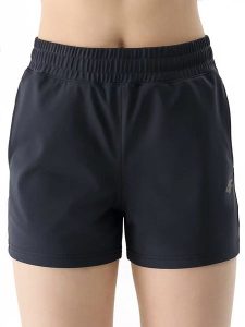 4F Szorty sportowe w kolorze czarnym rozmiar: XS. Czarne spodenki sportowe 4f, xs, bez wzorów, z materiału, outdoorowe. Za 57,06 zł.