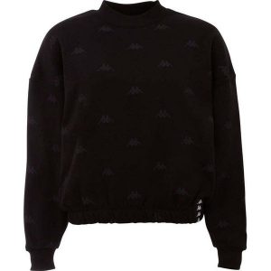 Bluza damska Kappa Ignara czarna. Czarne bluzy Kappa, m, bez wzorów, bez kaptura. Za 76,00 zł.