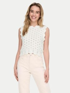 ONLY Bluzka Luna 15291602 Écru Regular Fit. Bluzki ONLY, xl, bez wzorów, z syntetyku, bez kołnierzyka, bez ramiączek. Za 109,99 zł.