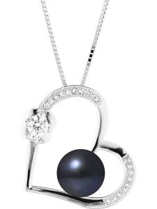 Pearline Srebrny naszyjnik z zawieszką - dł. 42 cm rozmiar: onesize. Czarne naszyjniki Pearline, z perłą, srebrne. Za 217,99 zł.