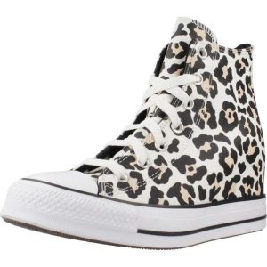 Buty CONVERSE CHUCK TAYLOR ALL STAR WEDGE PLATFORM LEOPARD Nadruk zwierzęcy. Trampki Converse, bez wzorów, z tkaniny, bez zapięcia. Za 387,99 zł.