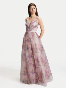 Hey Kyla Sukienka wieczorowa 5AG045HK Różowy Slim Fit. Czerwone kombinezony Hey Kyla, bez wzorów, z syntetyku, wizytowe, bez kołnierzyka, bez ramiączek. Za 549,99 zł.