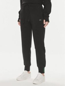 Lacoste Spodnie dresowe XF0343 Czarny Regular Fit. Czarne spodnie dresowe Lacoste, bez wzorów, z bawełny. Za 489,99 zł.