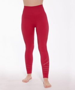 Legginsy damskie treningowe z długą nogawką Brubeck GYM. Czerwone legginsy Brubeck, bez wzorów, z dzianiny, z podwyższonym stanem, długie. Za 129,99 zł.