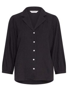 MOSS COPENHAGEN Bluzka w kolorze ciemnofioletowym rozmiar: XL. Różowe bluzki Moss Copenhagen, xl, bez wzorów, bez kołnierzyka, bez ramiączek. Za 162,49 zł.