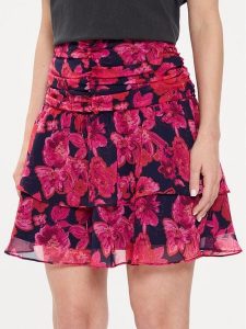 Morgan Spódnica mini 241-JUANE.F Różowy Regular Fit. Czerwone spódnice Morgan, bez wzorów, z syntetyku, mini. Za 299,99 zł.
