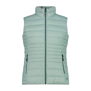 Bezrękawnik z zamkiem Sorona dla kobiet CMP. Zielone kamizelki CMP, na lato, bez wzorów, bez kołnierzyka, bez ramiączek, bez kaptura. Za 371,50 zł.