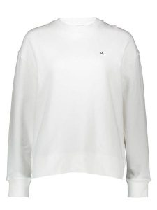 Calvin Klein Bluza w kolorze białym rozmiar: XS. Białe bluzy Calvin Klein, xs, bez wzorów, z bawełny, bez kaptura. Za 239,99 zł.