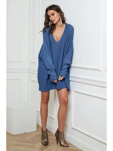 Joséfine Sweter "Mantoue" w kolorze niebieskim rozmiar: XL. Niebieskie swetry oversize Joséfine, xl, bez wzorów, z kaszmiru, bez ramiączek. Za 154,75 zł.