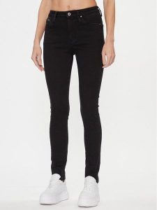 Pepe Jeans Jeansy PL204584XG6 Czarny Skinny Fit. Czarne jeansy Pepe Jeans, bez wzorów, z bawełny. Za 299,99 zł.