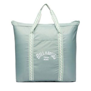 Torebka Billabong. Zielone shopper bag Billabong, bez wzorów, bez dodatków. Za 69,99 zł.