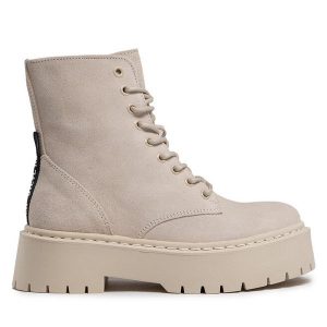 Trapery Steve Madden. Brązowe buty zimowe Steve Madden, bez obcasa, bez zapięcia. Za 509,99 zł.