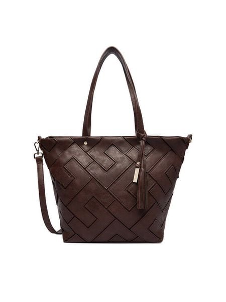 Lasocki Torebka C-MLP-E-025-05 Brązowy. Brązowe torebki klasyczne Lasocki, bez wzorów, z materiału, bez dodatków. Za 189,99 zł.