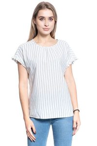 BLUZKA DAMSKA MUSTANG Elsa Summer Top 1009466 11695. Bluzki Mustang, s, bez wzorów, bez kołnierzyka, bez ramiączek. W wyprzedaży za 39,99 zł.